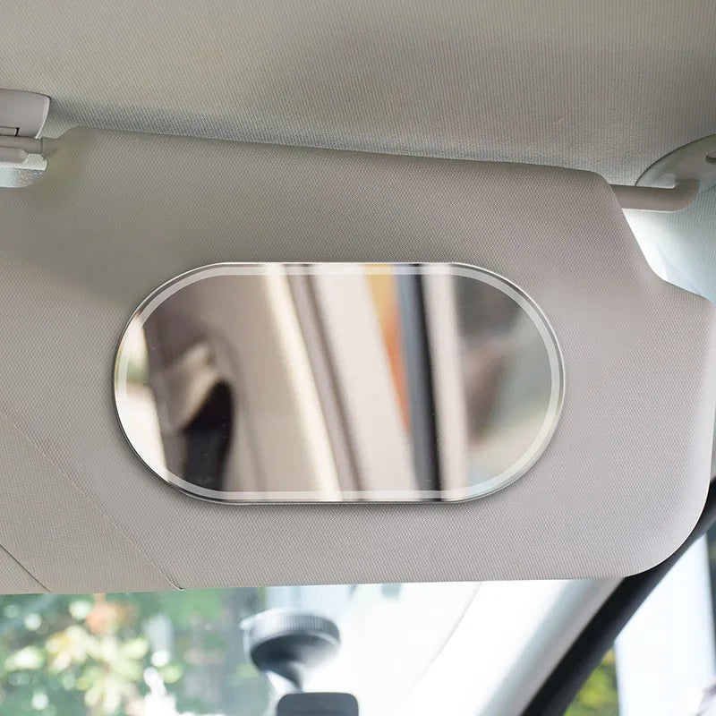 Car Makeup Mirror Car Stainless Steel Portable Auto Sun-Shading Visor HD Mirrors Car Interior Mirror Universal Car-styling