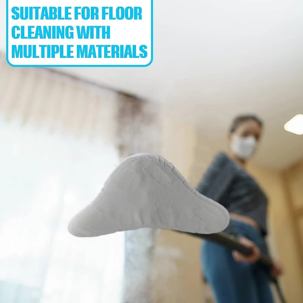 5PCS Replacement Steam Mop Pad Washable Microfiber Reusable Cloth Thicken Pads for H2O Mop X5 Triangular Drag