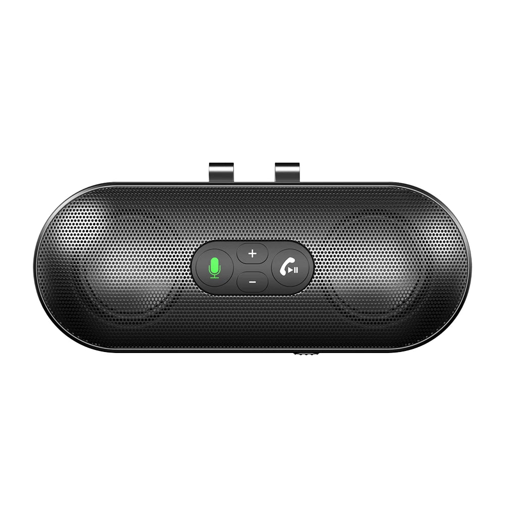 Bluetooth 5.4 Car Kit Handsfree Dual 3W Speakerphone Sun Visor Speaker Mp3 Player Wireless Music Receiver With Voice Assistant