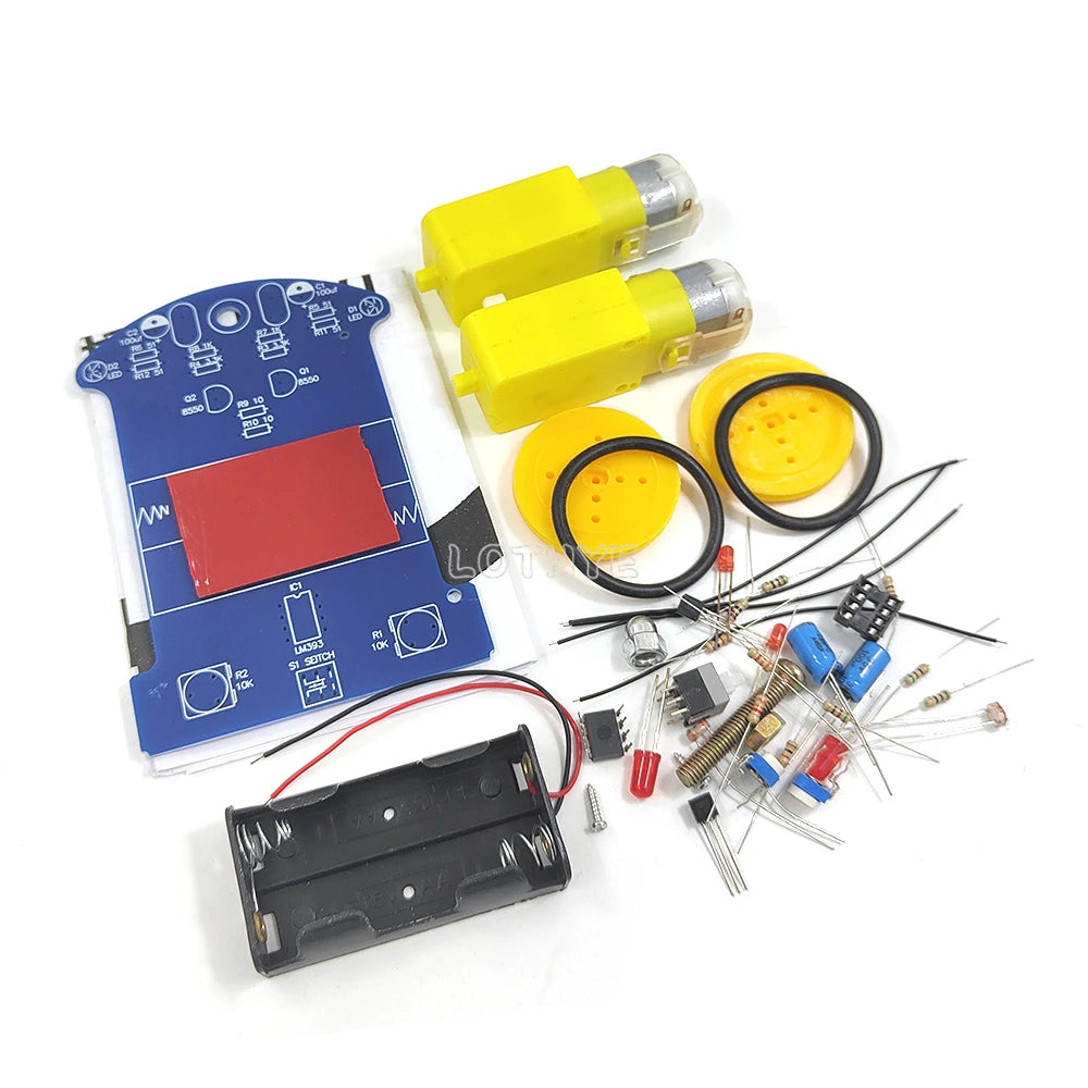 D2-1 Intelligent Tracking Car DIY Kit Smart Line Cruise Toy Car DIY Electronic Welding Parts