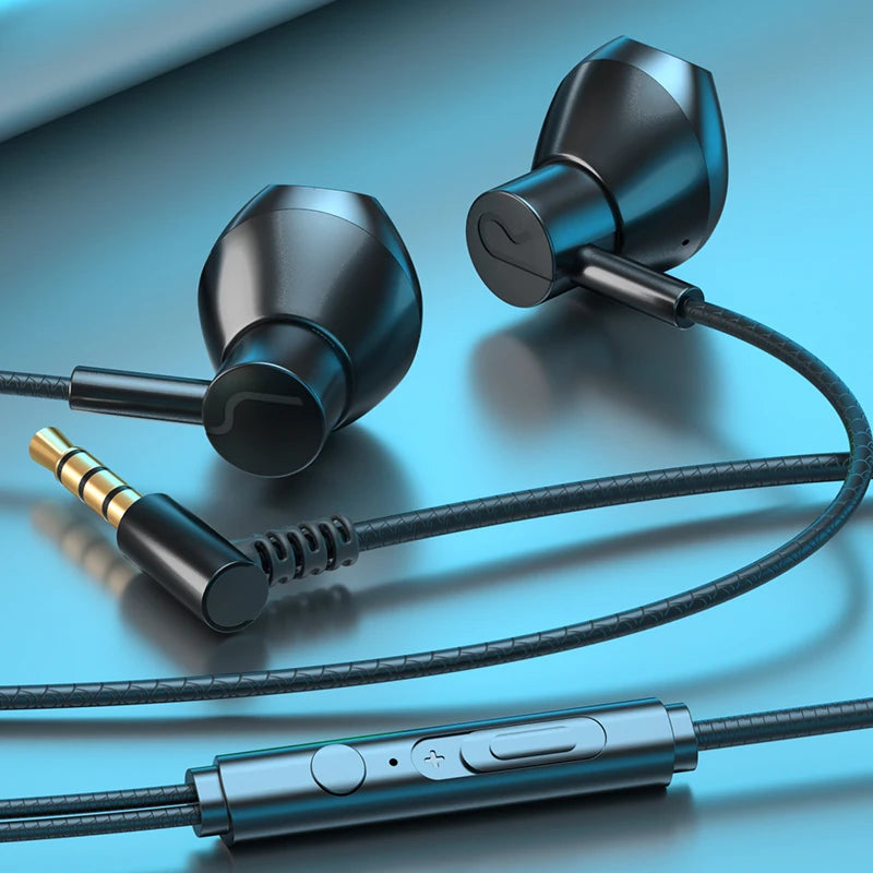 90° Jack Wired Gaming Headset Type C HiFi Surround Sound With Mic 3.5mm Headphones For iPhone 16 15 Samsung Galaxy S25 S24 iPad