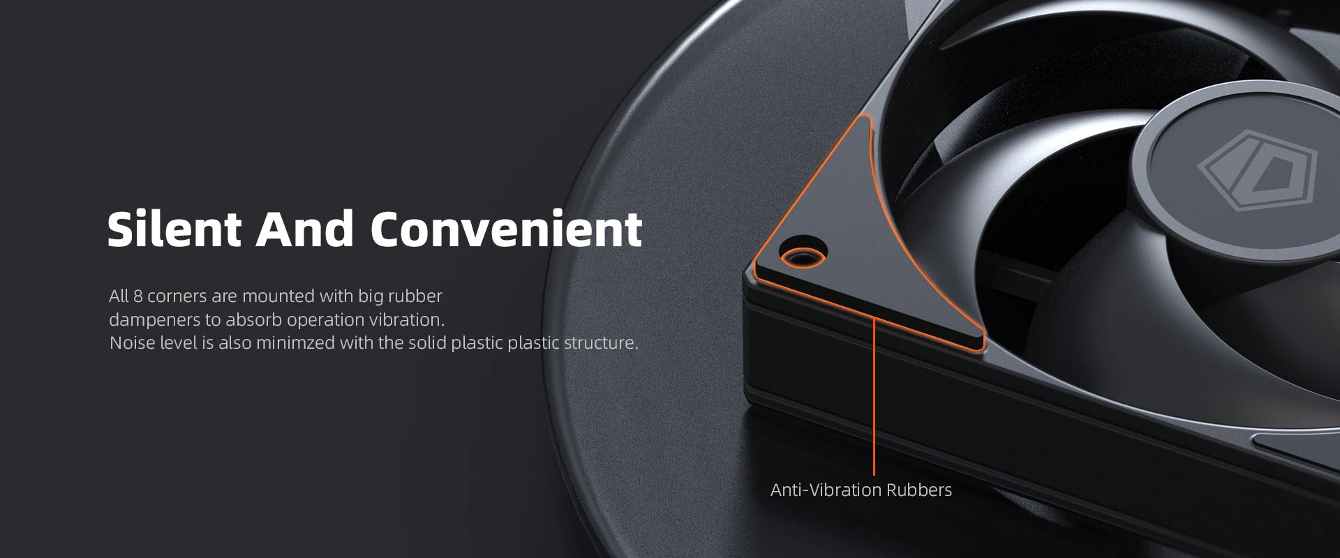 ID-COOLING AS-120-K 120mm High Performance Computer Cooling Fans,Fan Speeds：300- 2000 RPM,Hydraulic Bearing Quiet Long lifespan