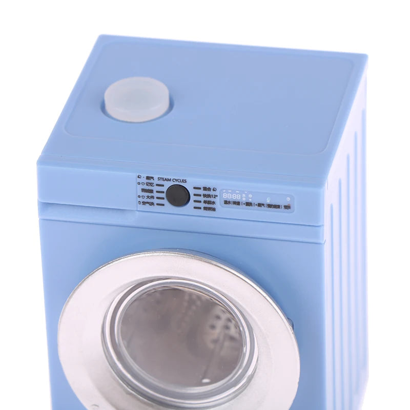 1Pcs Dollhouse Miniature Simulation Washing Machine Drum Washer Laundry Model Dollhouse Home Appliance Model Decor Toy