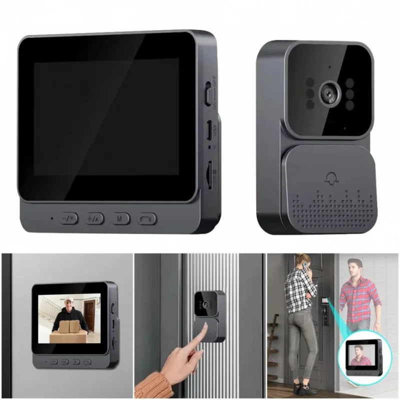 Smart WiFi 2.4G Wireless Doorbells Video Intercom Camera Inteligente Night Vision 4.3inch HD Screen For Security Home Apartment