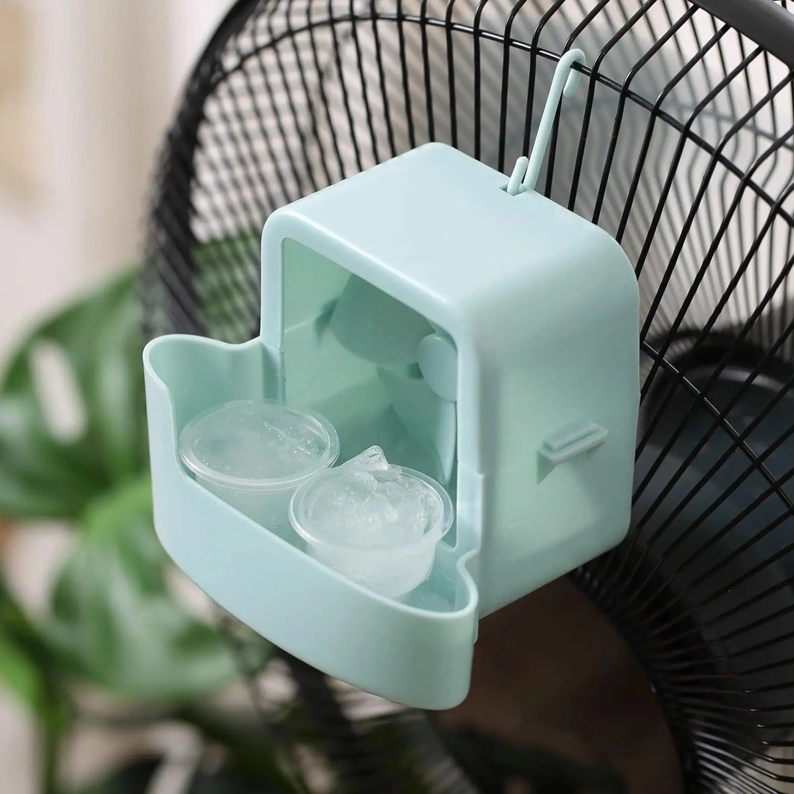 Electric Fan Hanging Cooling Tool with 4 Ice Cup Household Floor Fan Mist Cooling Adapter Hangable Ice Holder Cooler Accessories