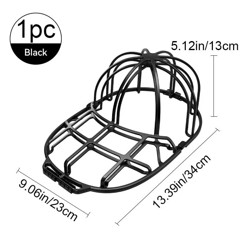 Baseball Cap Washer Bag for Washing Machine | Anti-Deformation Hat Cleaning Cage Frame Holder Home Laundry Guard Support