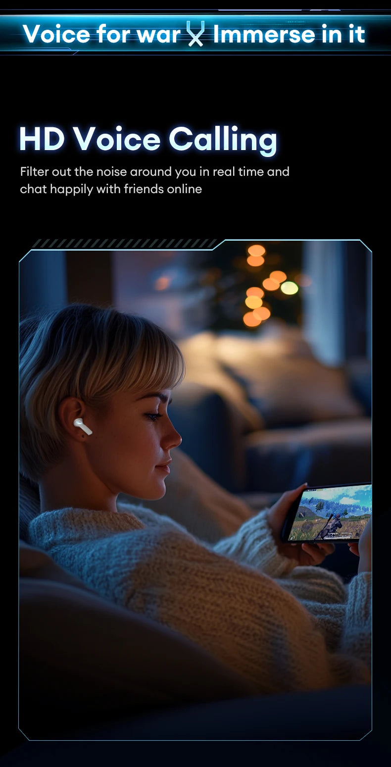 Choice Lenovo GM2 Pro Gaming Headset LED Digital Display Wireless Sport Earbuds HD Call Low Latency Headphones Waterproof