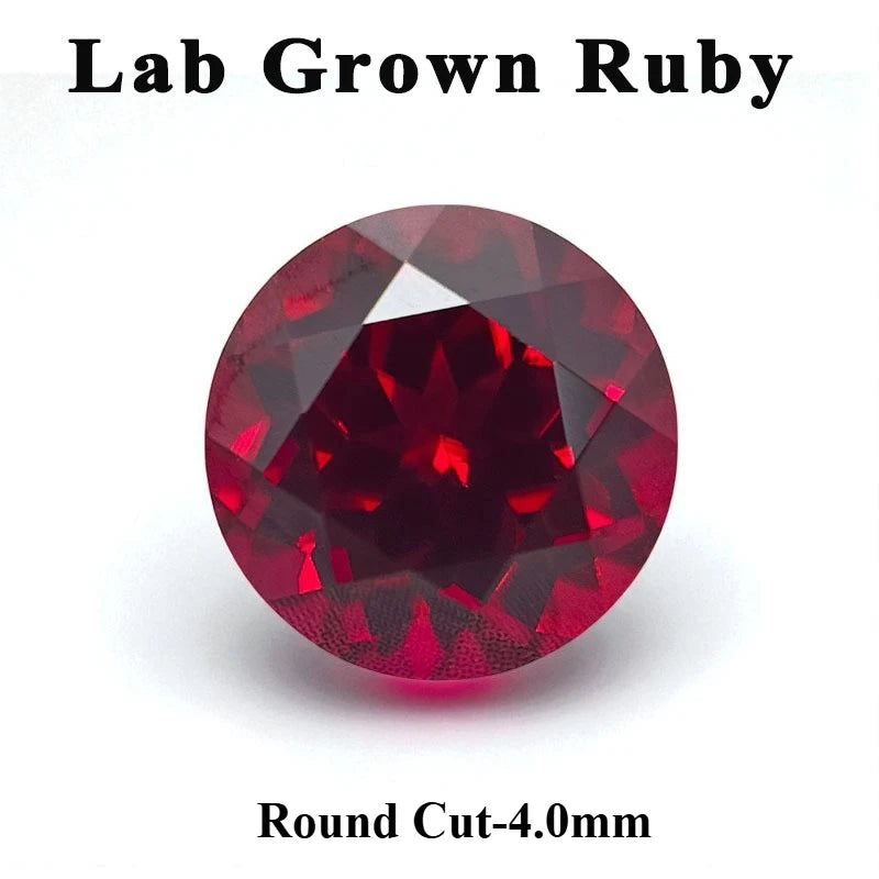 Top Lab Grown Ruby Oval Cut Pigeon Blood Red VVS1 Gemstone For Charms DIY Jewelry Making Selectable Certificate