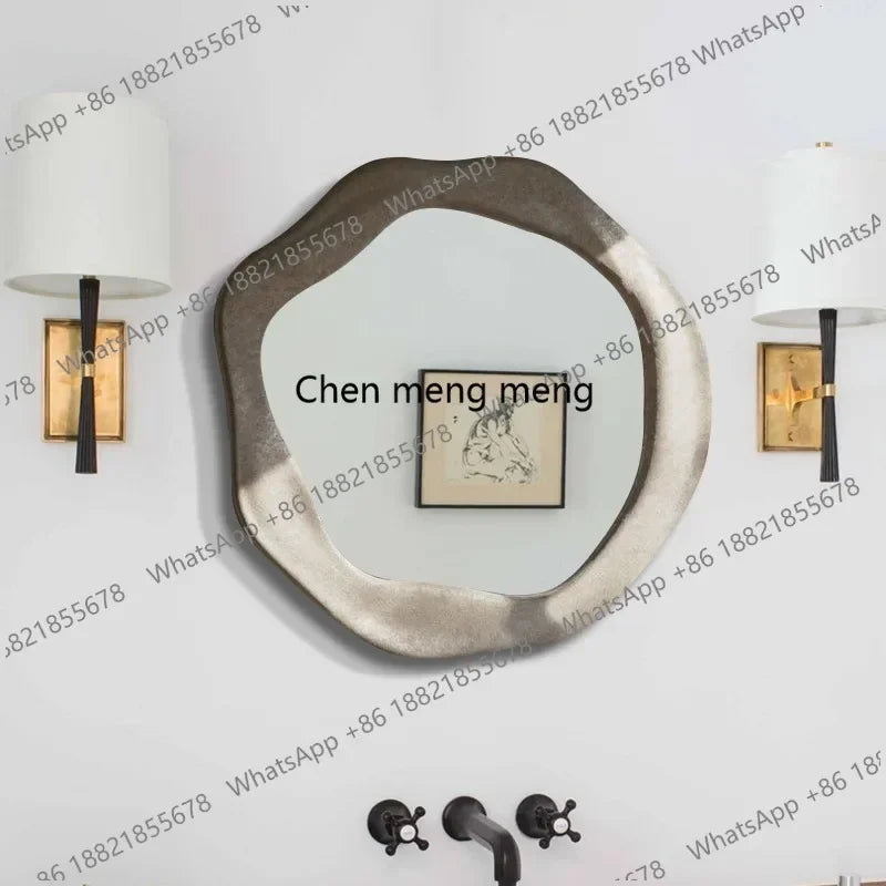 XIrregular bathroom mirror retro art deco, makeup, porch wall mirror