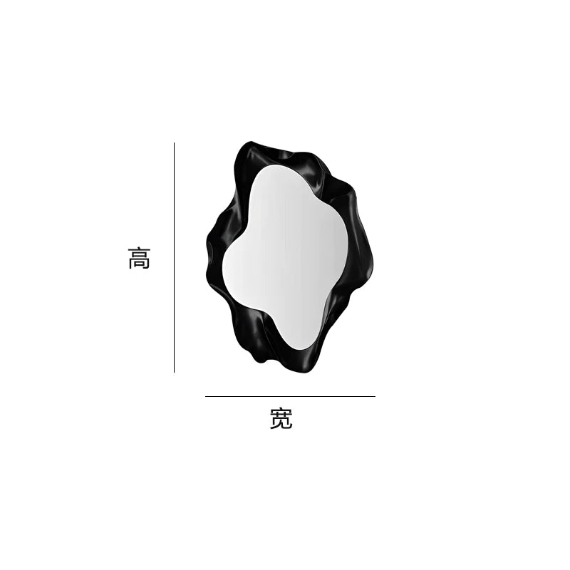 Irregular Universal Mirror Sensor Bathroom Classic Luxury Living Room Wall Art Decoration Vanity Wood Espejos Para Pared Miroir