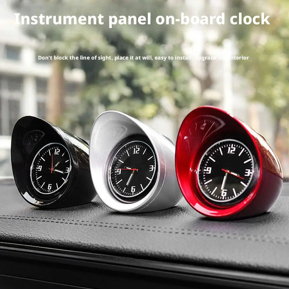 Car Clock Luminous Mini Automobiles Internal Stick-On Digital Watch Mechanics Quartz Clocks Auto Ornament