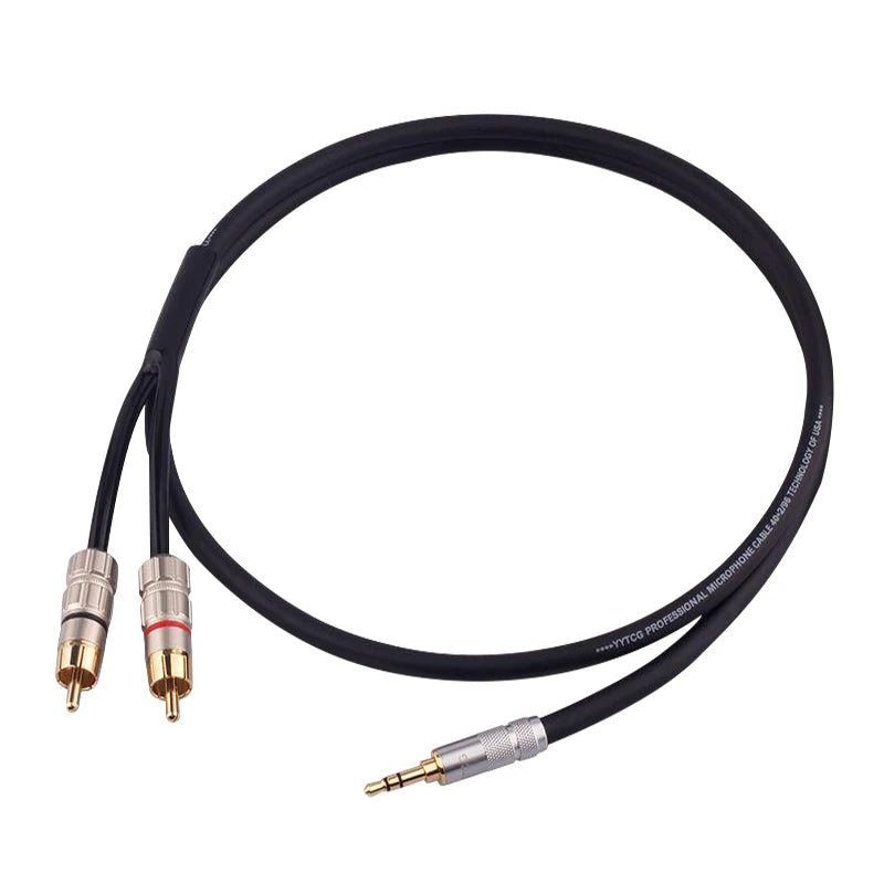 RCA Cable HiFi Stereo 3.5mm to 2RCA Audio Cable AUX RCA 3.5 Jack Splitter for Amplifiers Audio Home Theater DVD Speaker Cord
