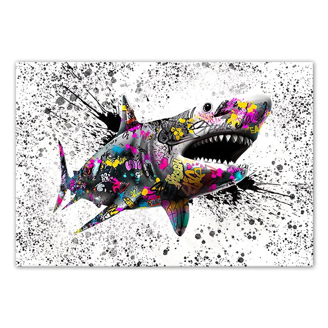Graffiti Wall Art Home Decoration Painting Street Hand Gestures Love Kiss Modern Poster Print Pictures Abstract Pop Room Mural