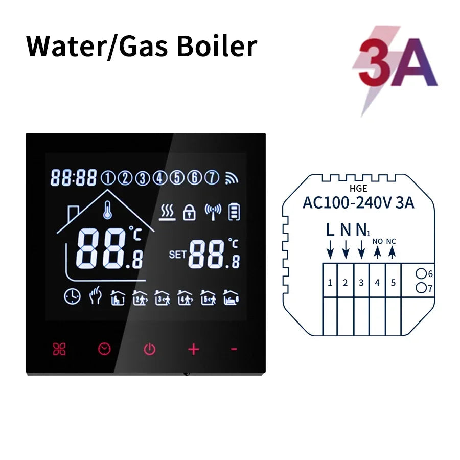 Smart Thermostat Tuya WiFi Floor Heating Electric/Water Gas Boiler Temperature Controller Smart Life Works With Alexa Alice