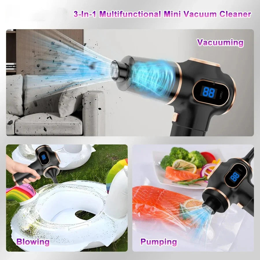 Wireless Vacuum Cleaner Dual Use for Home and Car High Power Home Appliance With display Screen Carpet Sofa Car Cleaner