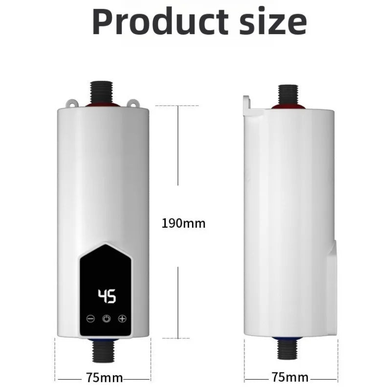 Instant Water Heater 220V 3000W-5500W Portable Electric Heaters for Bathroom Hot Water Shower and Home Kitchen Heating