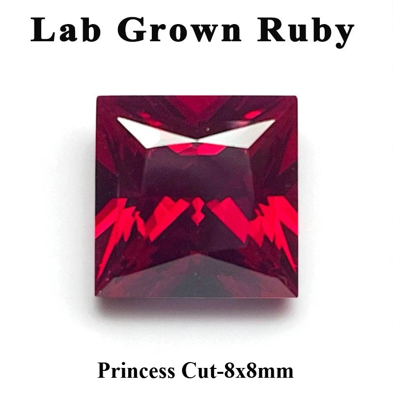 Top Lab Grown Ruby Oval Cut Pigeon Blood Red VVS1 Gemstone For Charms DIY Jewelry Making Selectable Certificate