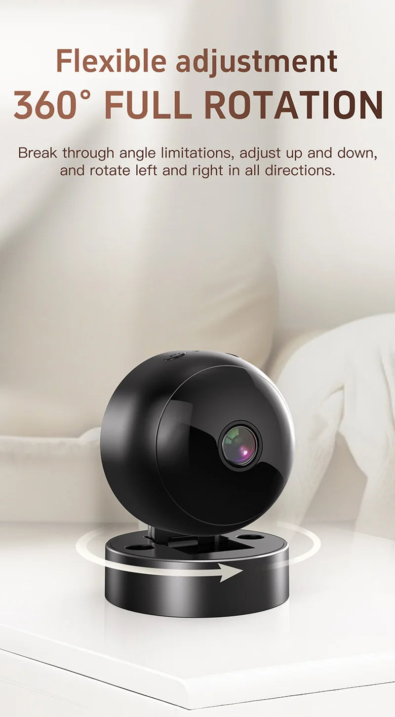 S2 Mini Camera WiFi Wireless Security 360° Protection Remote Monitor Camcorders Night Vision Video Smart Home HD Camera