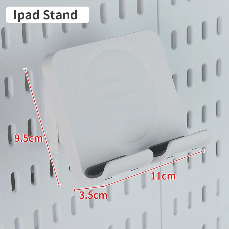 Office Desktop Storage Pegboard: Height-Adjustable Vertical Storage Rack (For Stationery Storage And Decorative Figurine Display
