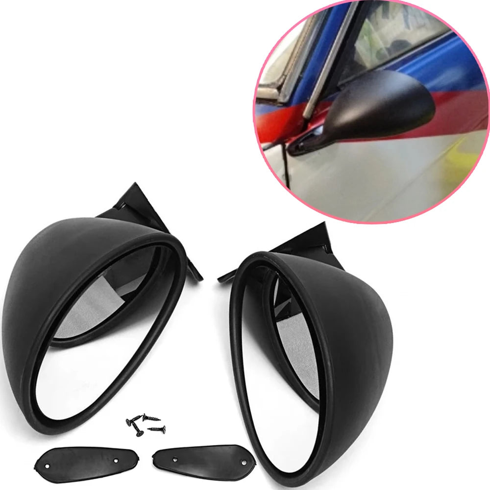 Pair California Style Racing Mirrors Universal Classic Rearview Mirror Custom Car Door Side Wing Mirrors For Cars Replacement