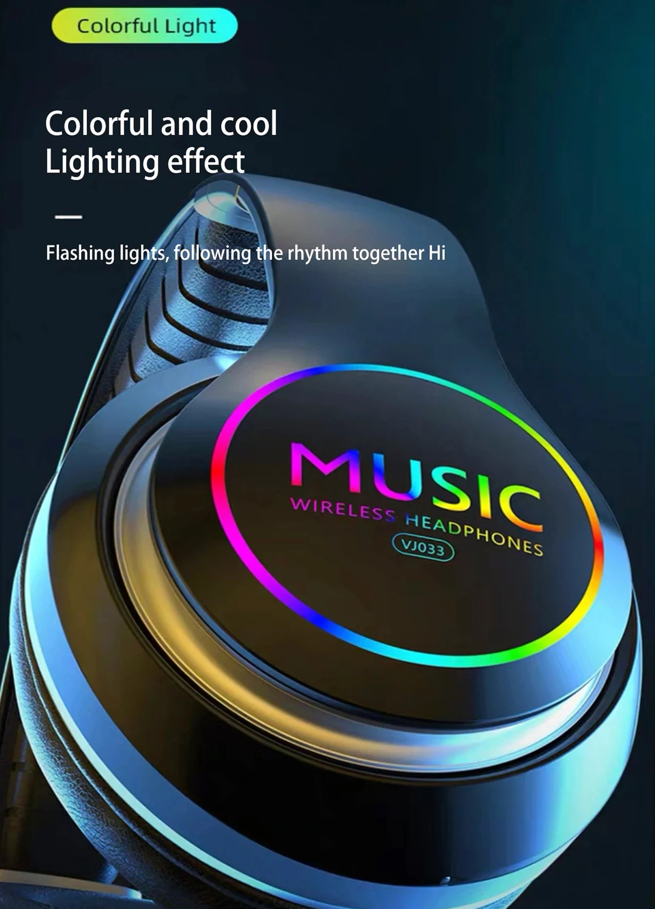 Wireless Bluetooth 5.0 Headphone With Microphone On-Ear Headset Stereo Sound Earphones Sports Office Foldable Headphones Game