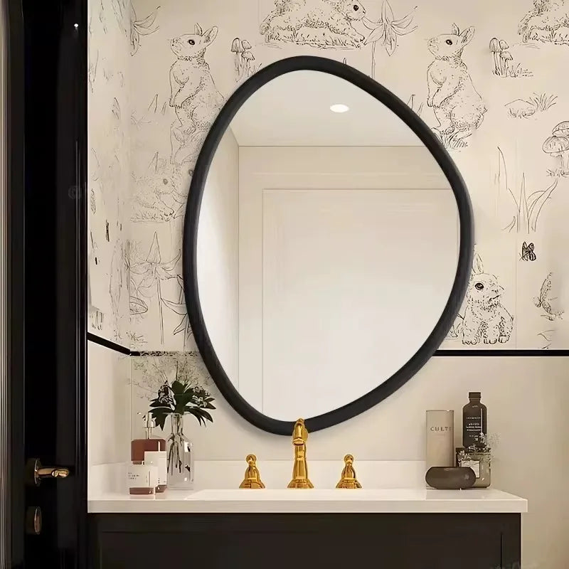 Frames Bathroom Mirror Big Classic Living Room Salon Wall Mirror Art Decoration Aesthetic Wood Espejo Maquillaje Home Decor