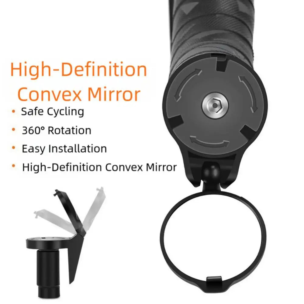 Bicycle Rearview Mirror Bike Handlebar End Mirror HD Mirrors 360° Rotate Convex MTB Road Bike Handlebar Mirrors Bike Accessories