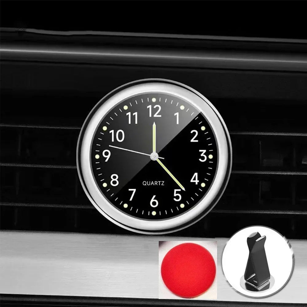 Car Clock Luminous Automobiles Internal Stick-On Mini Digital Watch Mechanics Quartz Clocks Auto Ornament Car Accessories Gifts