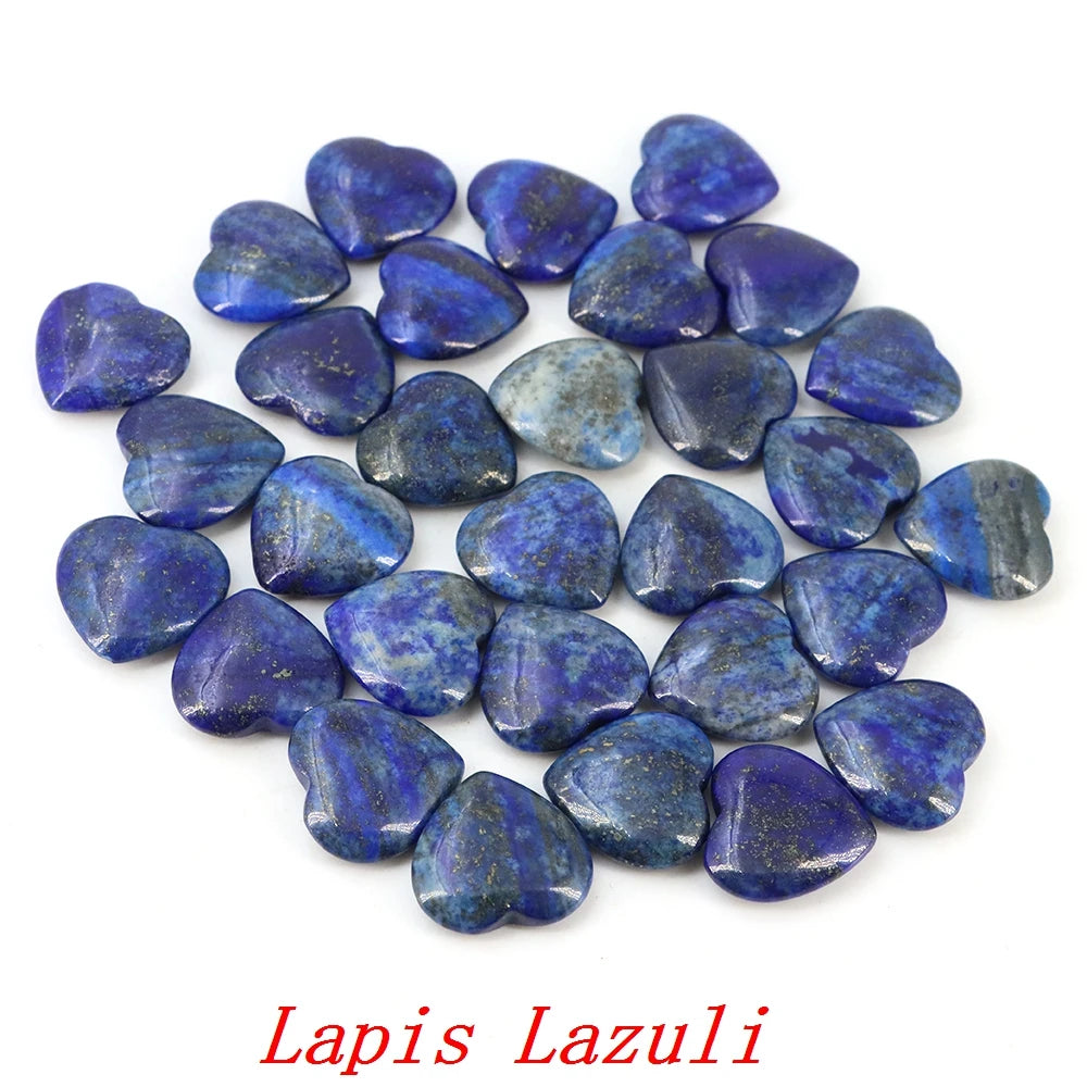 Lots Wholesale Gem Heart Shape LOVE 20MM Natural Crystal Amethyst Agate Bead Healing Reiki Natural Stone Gift Supplies
