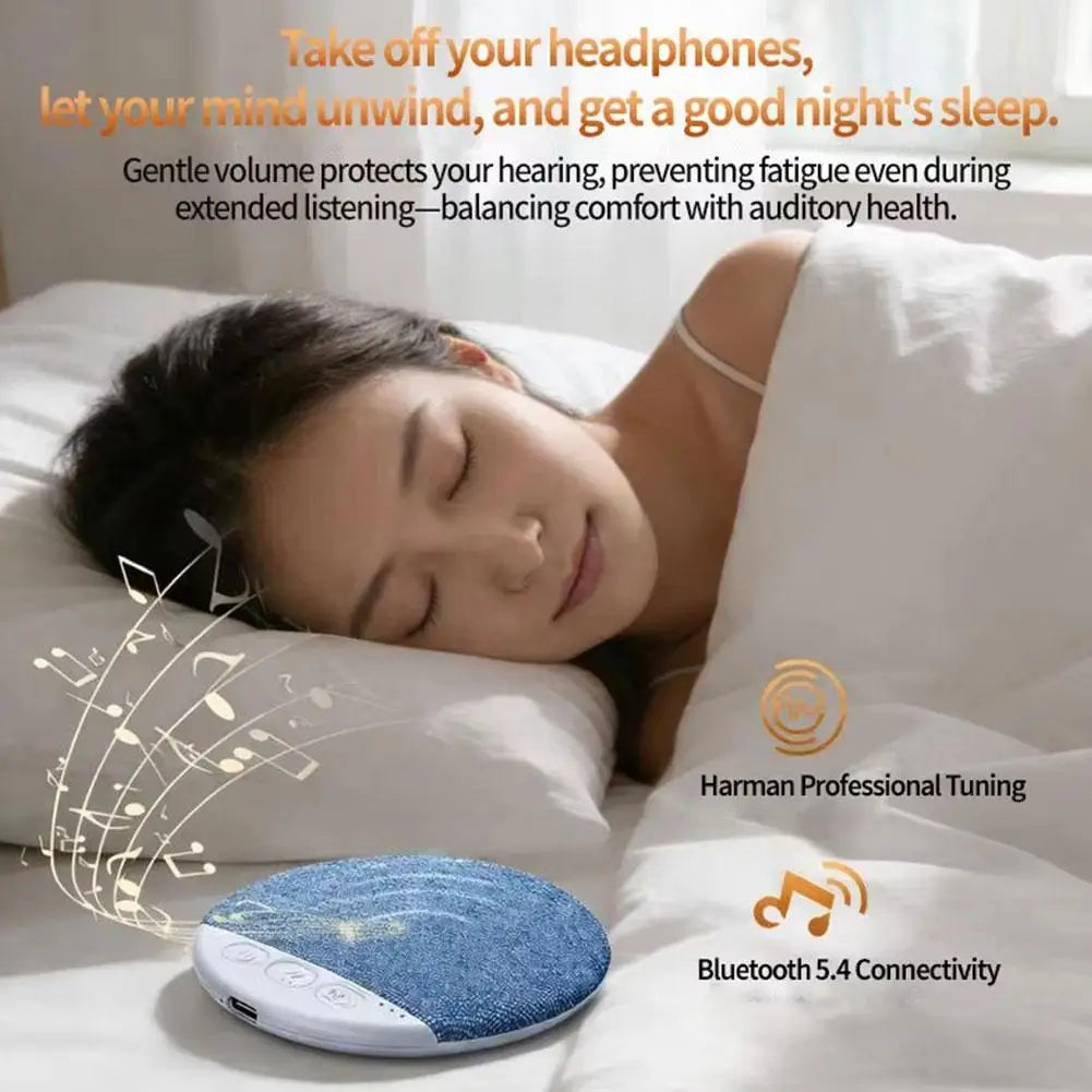 Speaker Bluetooth 5.4 Bedroom Pillow Under Pillow Sound Machine With White Noise Scheduled On/Off HiFi Stereo Sound Heavy Bass