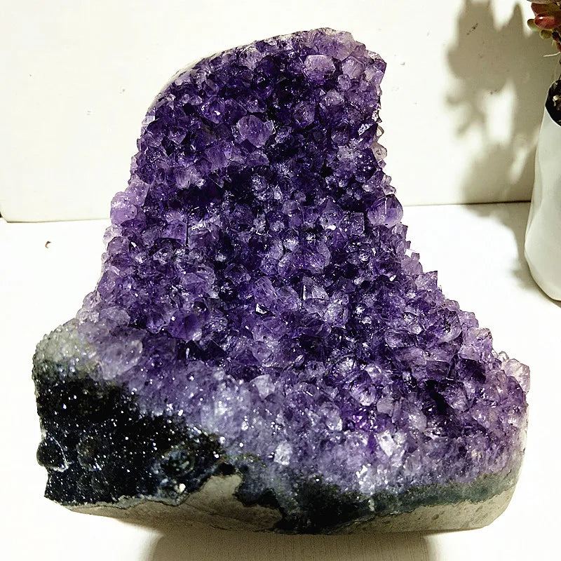 High Quality Uruguay Amethyst Stone Geode Quartz Crystal Cluster display amethyste pierre naturelle Healing Home Room decoration
