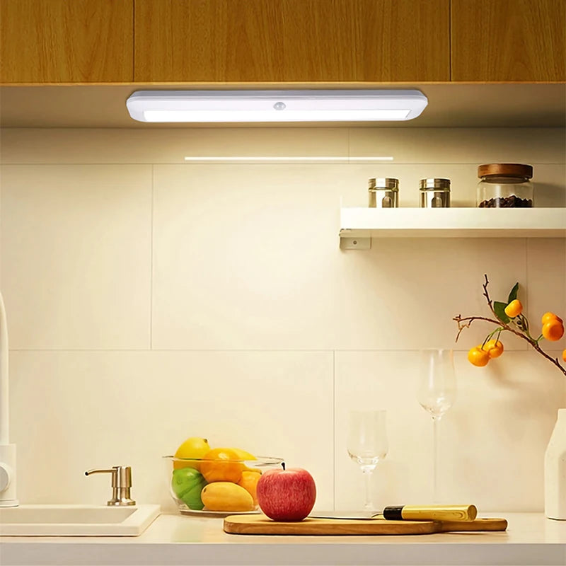 LED Smart Night Light Smart Motion Sensor Light Emergency Automatic Lighting 1000mAH Rechargeable Cabinet Night Lamp for Bedroom