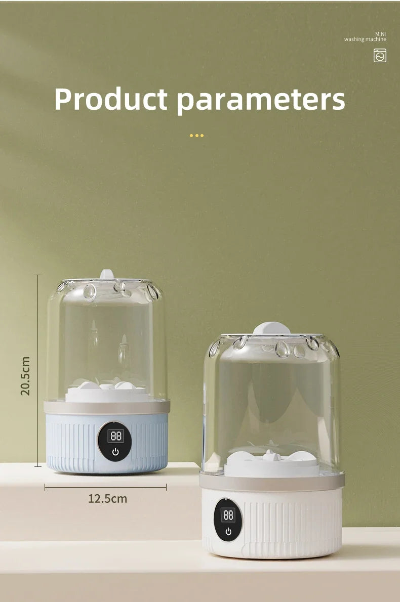 Wireless washing machine portable underwear cleaner 1L mini Socks Washing Machine Dehydratable Laundry Bucket