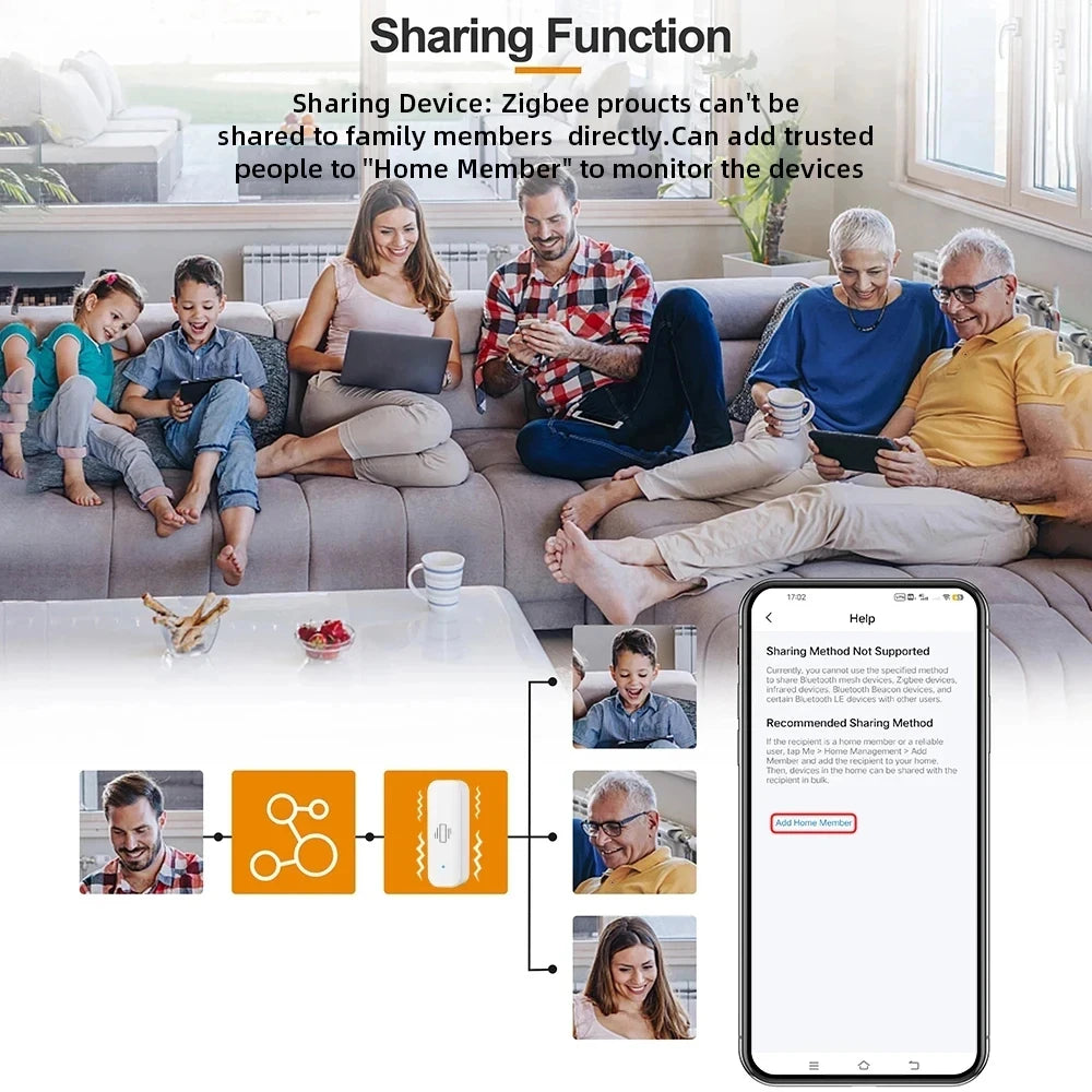 ZigBee 3.0 Smart Vibration Sensor Real Time Monitoring Door Window Detection Alarm Smart Home Security Protection System