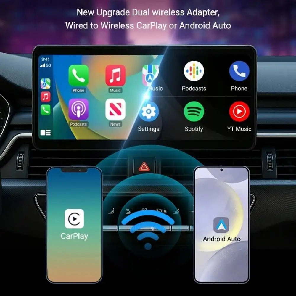Wireless Adapter Smart Wireless CarPlay Android Auto USB Dongle WiFi Bluetooth Auto Connection OTA Upgrade for Original Cars