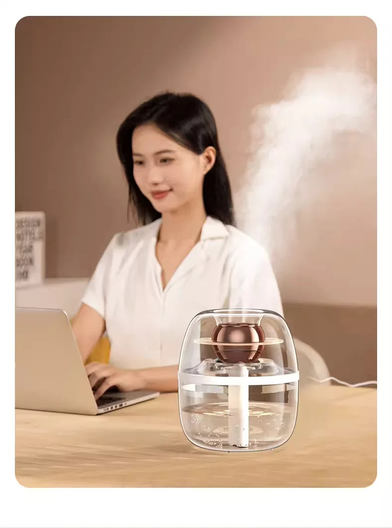 Humidifier Air Purifier Double Spray Humidifier with Night Light Quiet Humidifier Cool Mist Aromatherapy Heavy Fog Home Tool New
