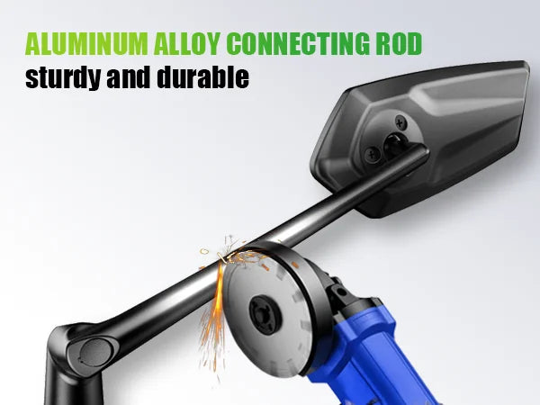 RBRL Bicycle Handlebar Rearview Mirror Automotive-Grade Wide Angle Ultra Clear Bike Mirror 360 Rotatable for Electric Scooter