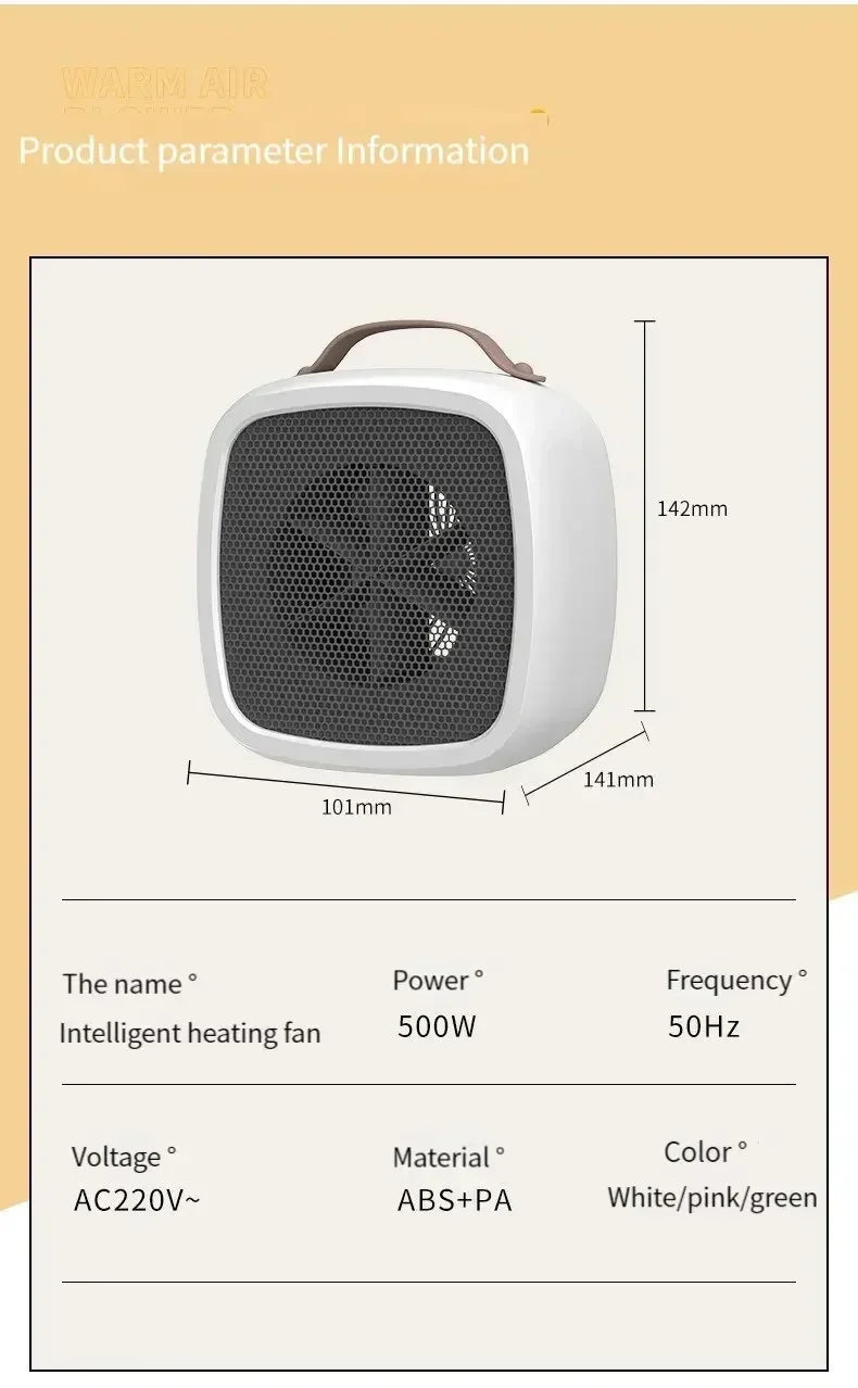 Mini Heater Air Heater Powerful Warm Blower Fast Heater Fan USB Office Heat Desktop Electric Heater For Home Student Dormitory
