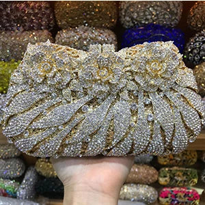 XIYUAN Women's Diamond Handbags Rhinestones Evening Bags Bridal Stones Clutch Purse Lady Clutches Bags Party Wedding Evening Bag