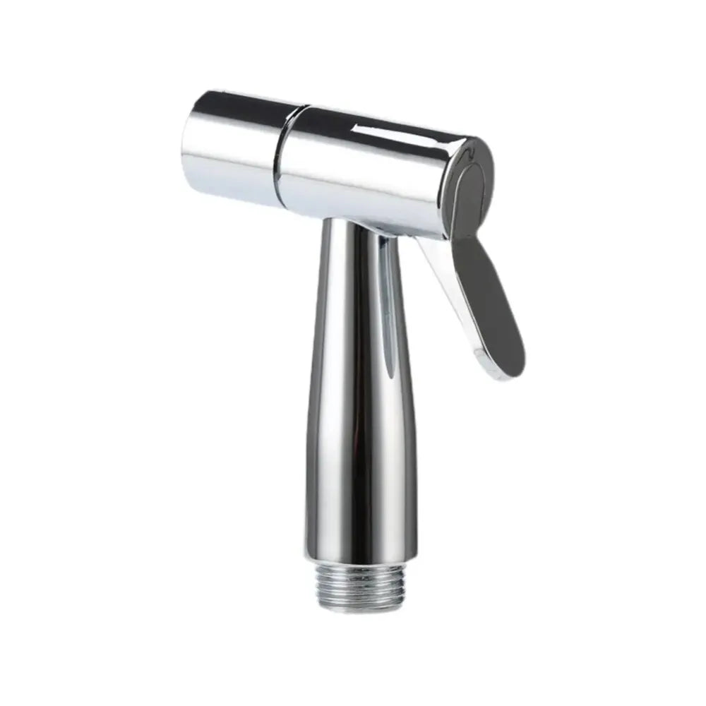Handheld portable toilet flushing device with spray gun, handheld faucet, household bathroom shower head, self-cleaning