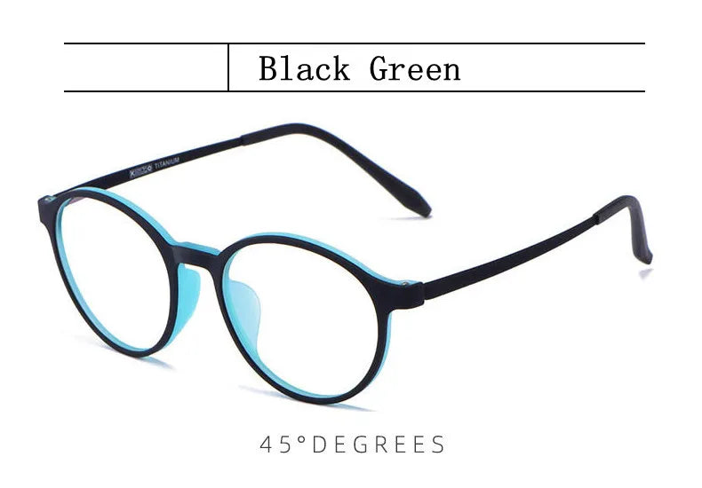 Ultralight Titanium Alloy TR90 Reading Glasses For Men And Women Retro Round Anti blue Light Presbyopia Glasses 0 +100 +150 +250