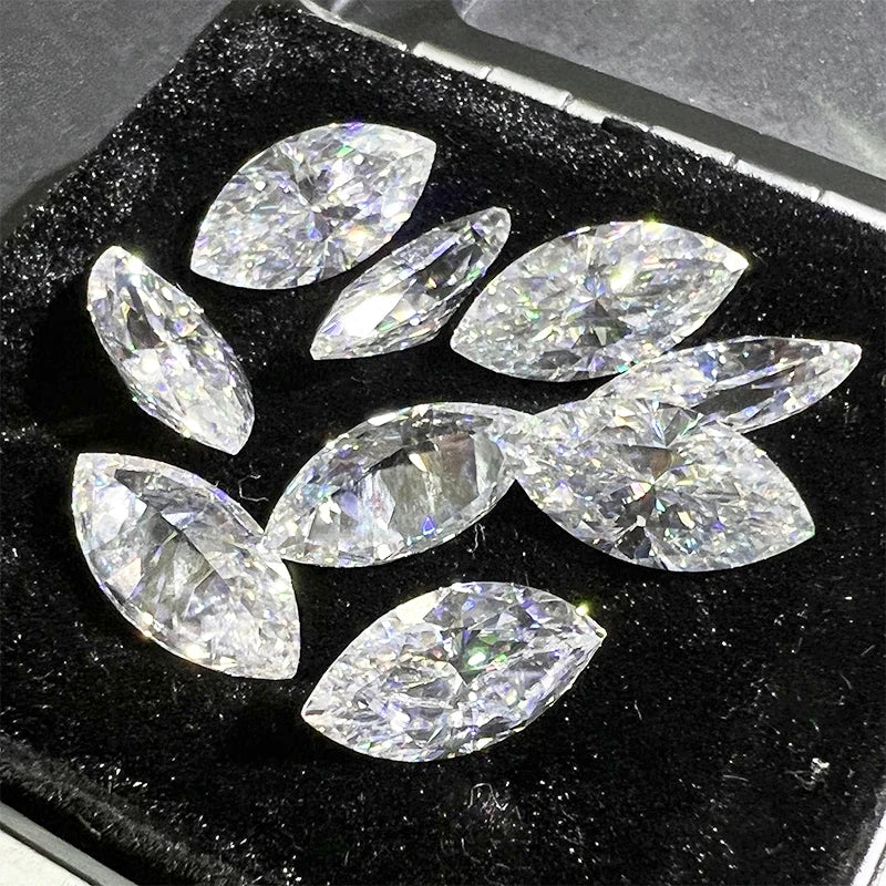 DJMAX 0.05-30ct Rare Marquise Cut Moissanite Loose Stone D Color VVS1 Super White Certified Marquise Moissanite Diamond