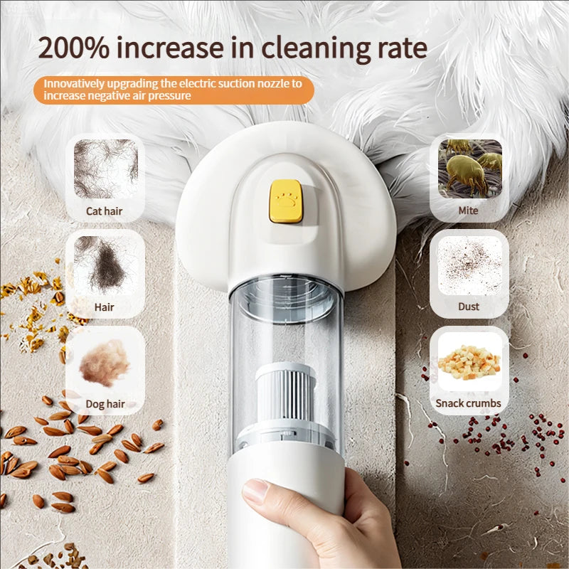 Multifunctional pet vacuum cleaner with advanced cyclonic technology for long lasting suction and pet hair removal