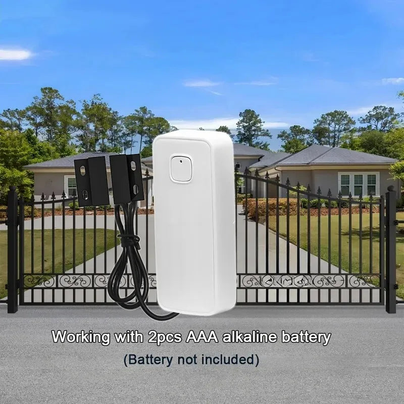 Tuya WIFI Smart Door Window Magnetic Sensor Security Alarm Open Closed Detector Home Anti-theft Door Iron Rolling Door Sensor