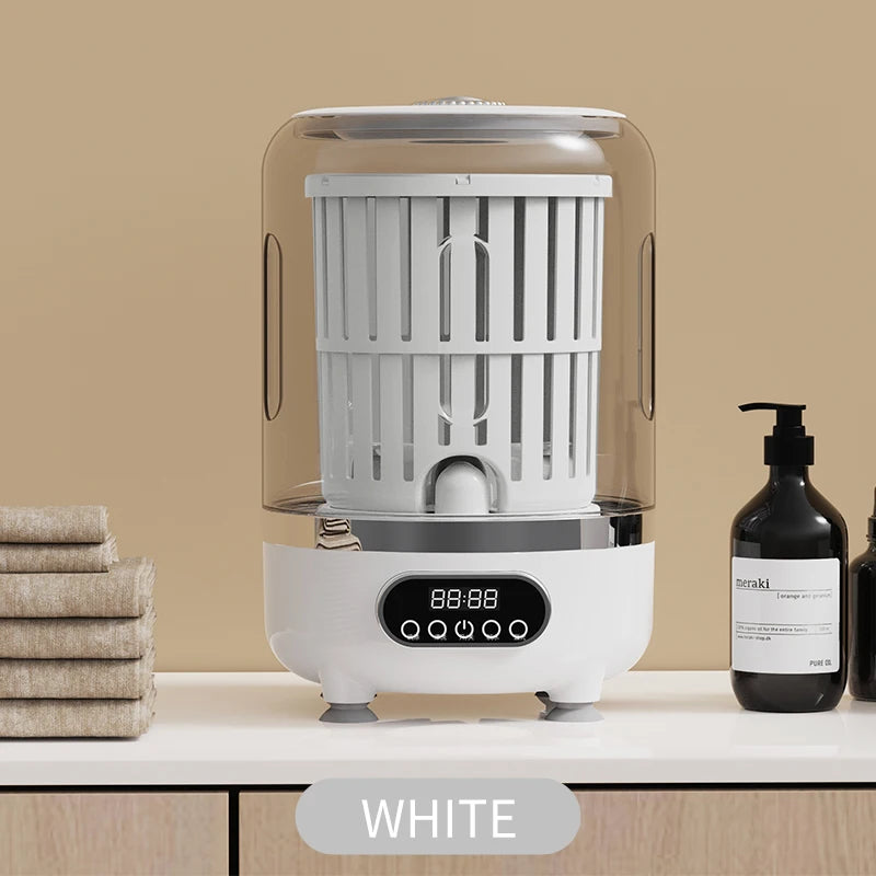 Mini turbo washing machine 3L fully automatic small USB charging portable sock and underwear specific washing machine.