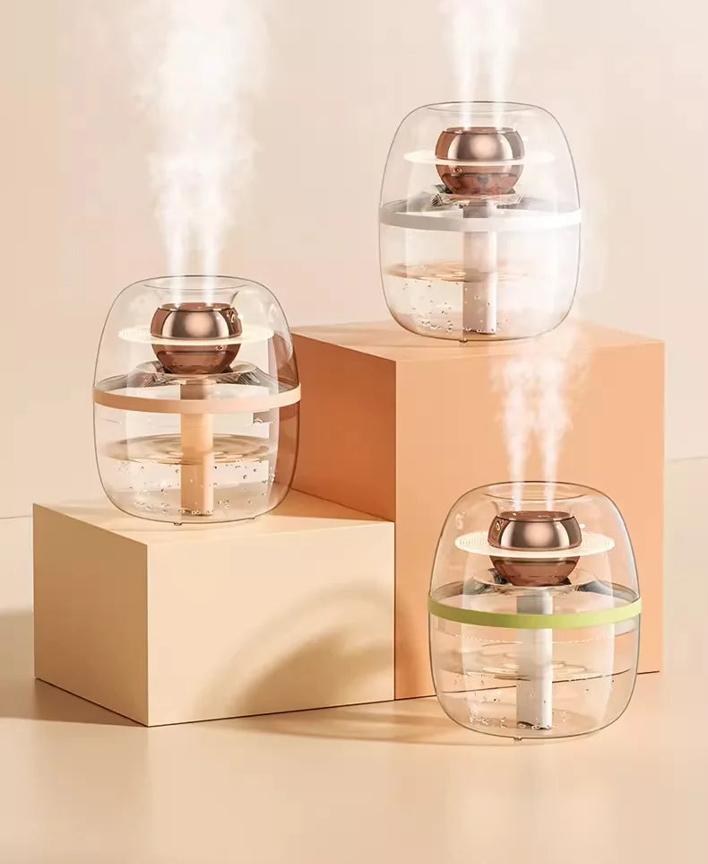 Humidifier Air Purifier Double Spray Humidifier with Night Light Quiet Humidifier Cool Mist Aromatherapy Heavy Fog Home Tool New