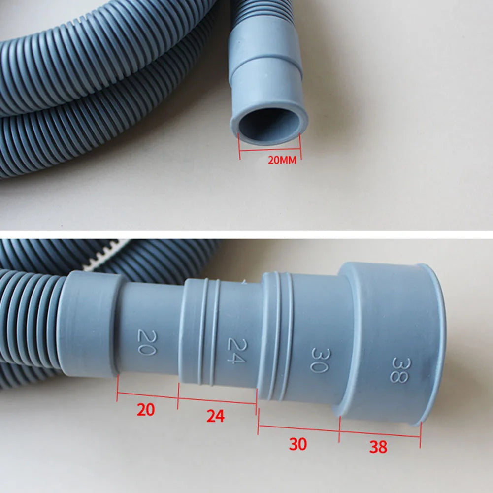 70/150/200cm Drain Pipe Washing Machine Dishwasher Drain Waste Hose Extension Pipe With Hose Clamps Set Wash Machine Accesories