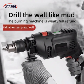 220V Percussion Electric Drill Multifunctional Handgun Drill Hand Electric To Small Electric Screwdriver Household Impact Drill