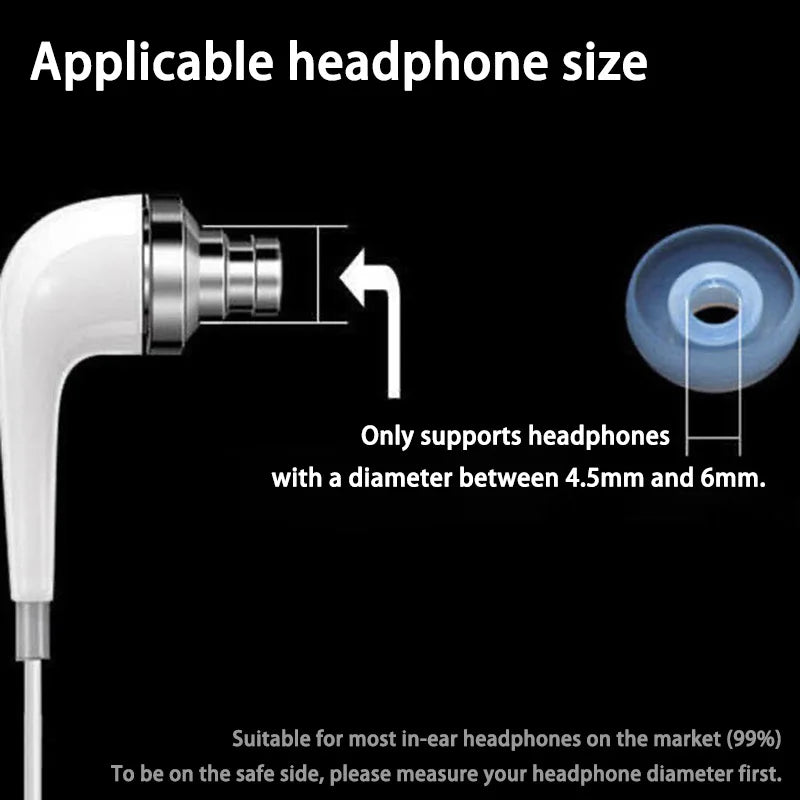 Silicone Replacement Eartips Earbuds Cushions Ear Pads Cover Hearing Aid Headset Cap for In-Ear Headphones Earphones Accessories