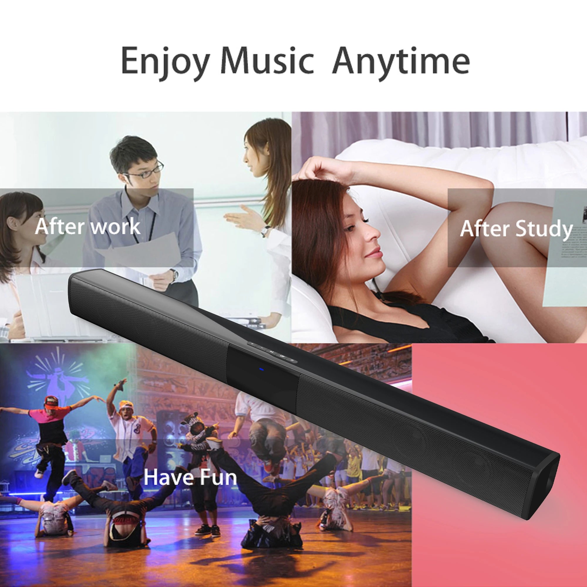 HOMEFISH Wireless Bluetooth Sound bar Speaker System Super Power Speaker Surround Stereo Home Theater TV Projector